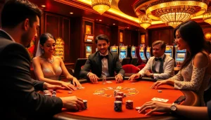 Experience the thrilling games at az888 casino with vibrant poker tables and roulette excitement.