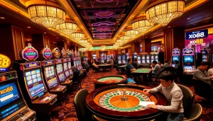 Experience the thrilling excitement of gambling at xo88 with vibrant casino elements.