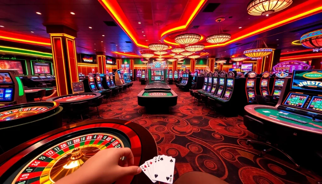 Experience luxury gambling at five88.com with exciting casino tables and vibrant slot machines.