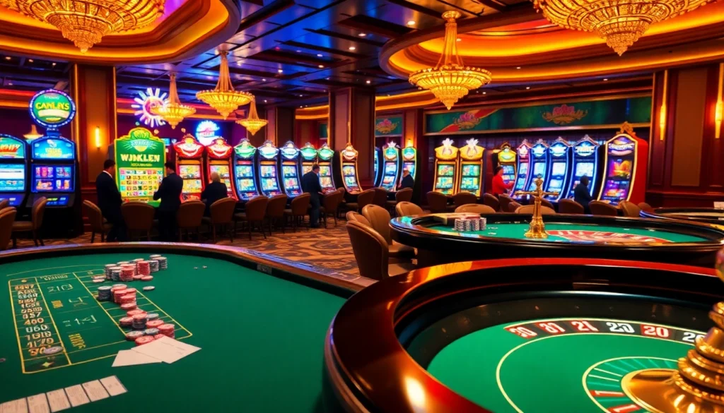Experience the excitement of fun79.today with vibrant casino games and engaging players around the tables.