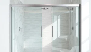 Showcase of stylish shower doors UK in an elegant bathroom with modern design elements.