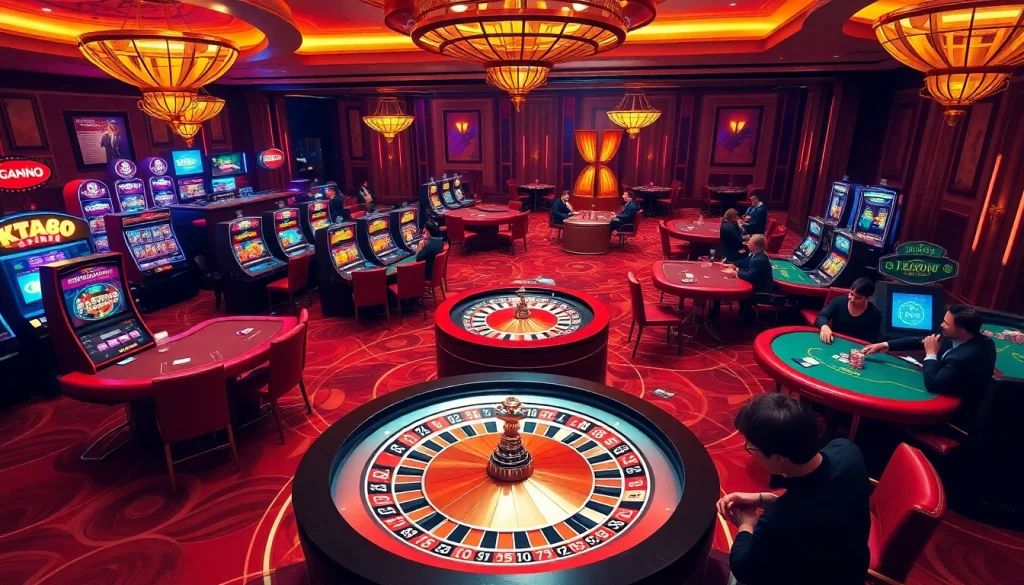 Experience thrilling action with kjc rr88 in a luxurious casino filled with vibrant games and excitement.