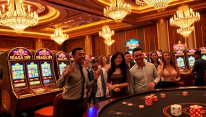 Experience the excitement of NAGA169 slot in a vibrant casino atmosphere with engaging players.