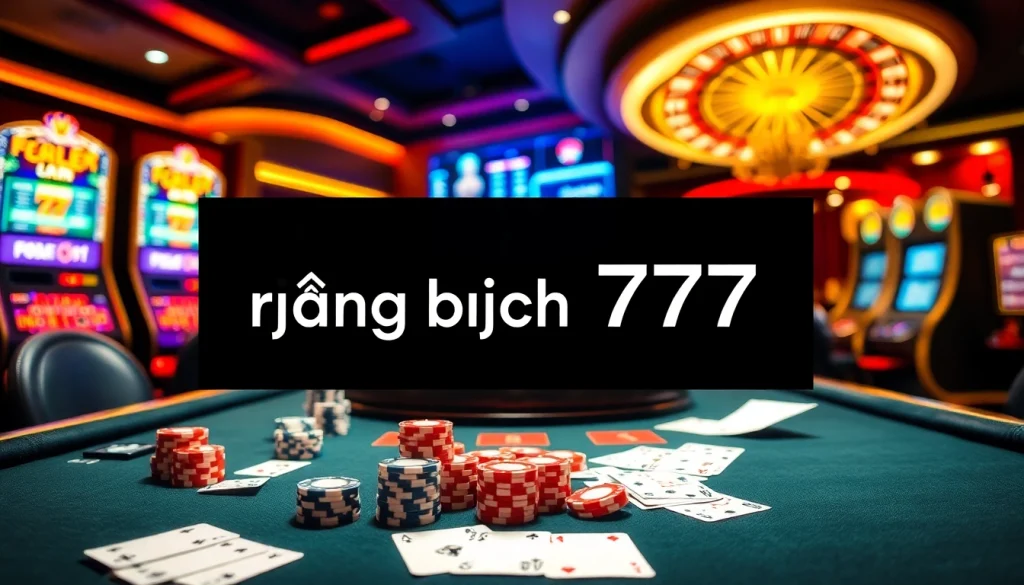 Engaging casino atmosphere with high-stakes "rồng bạch kim 777" gambling elements, vibrant table settings.