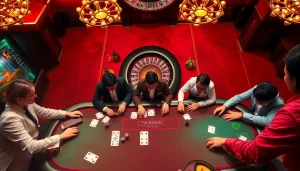 Tải Bomwin offers an engaging casino experience at a luxurious poker table with vibrant gameplay.