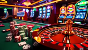 S88BET app displayed on mobile device with poker chips and cards in an upscale casino.