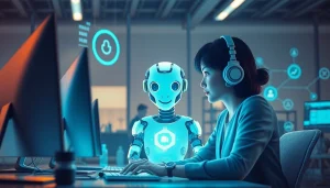 AI character interaction representing human-AI connection for crush on ai.