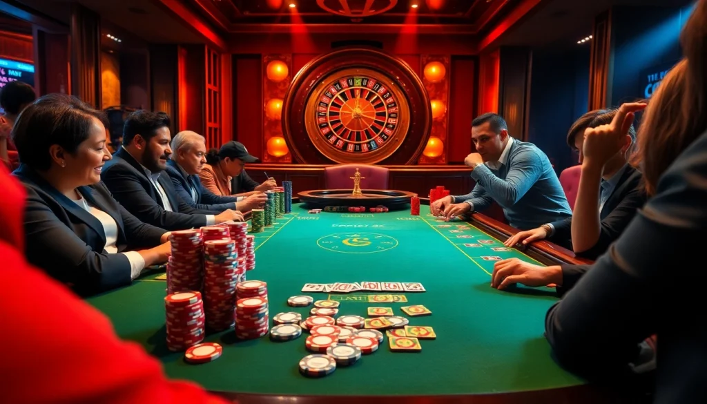 Engage in premium poker action at Good88 casino, with vibrant chips and cards.