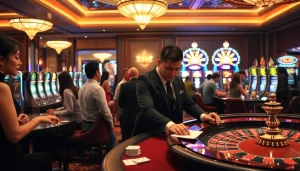 Experience the thrilling atmosphere of gambling at https://123b.ing/ with vibrant tables, lively players, and winning moments.