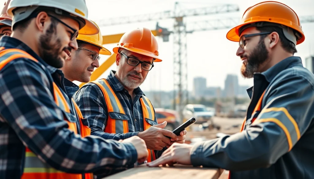 Team of professionals in construction association North Carolina demonstrating collaboration and craftsmanship.