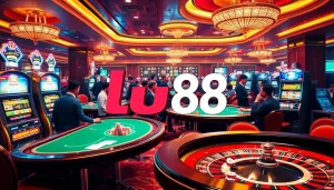 Experience the excitement of gambling at lu88 with vibrant casino tables and immersive betting action.