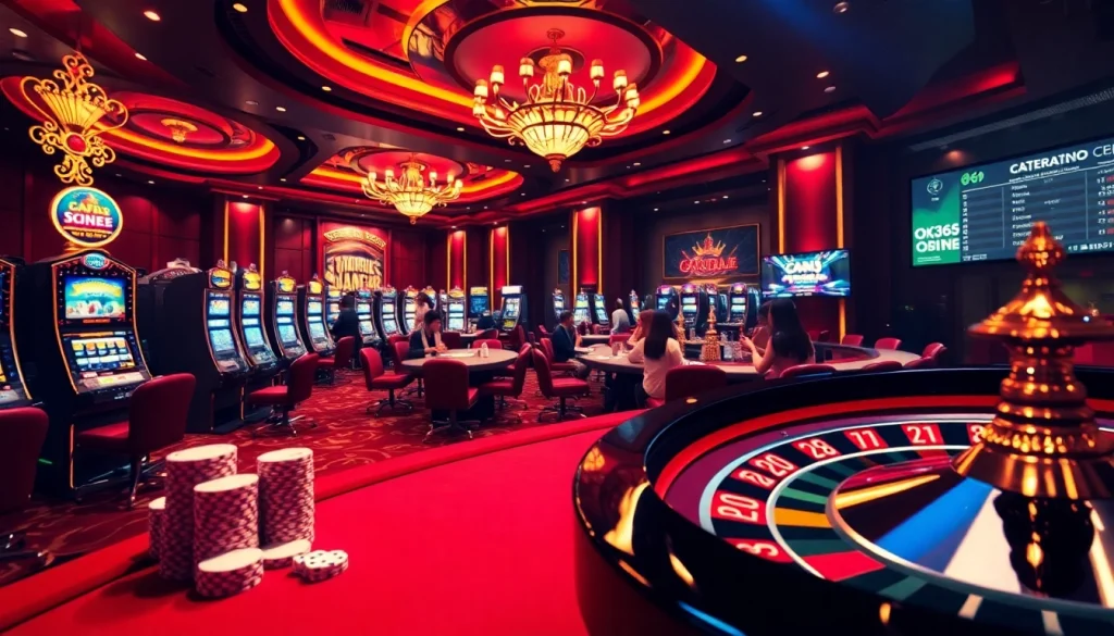 Experience thrilling gaming at https://ok365vvip.com/ with vibrant poker tables and elegant slot machines.