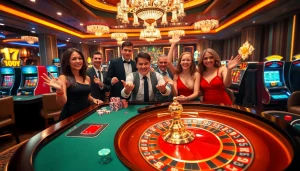 Experience the thrill of gambling at https://mm88.co.in/ with vibrant casino visuals showcasing roulette and poker.