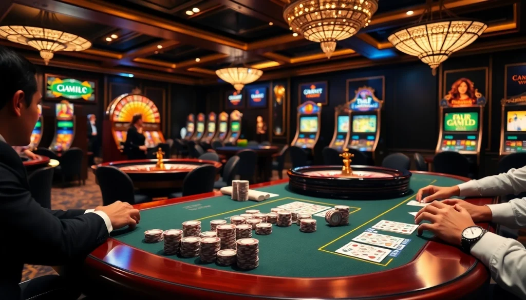 Experience high-stakes gaming with bem 89 at an upscale poker table in a luxury casino.