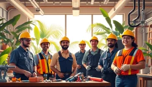 Training session for trade schools in Hawaii with students working on hands-on projects.