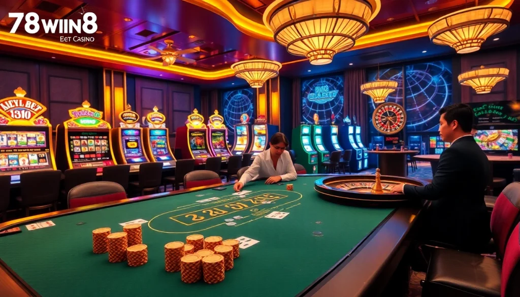 Experience the thrill of winning at 78win8 with high-stakes poker and vibrant slot machines.