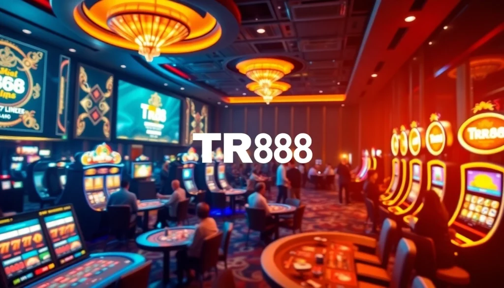 TR88 Vip gaming experience highlighting excitement and luxury in a casino mood.