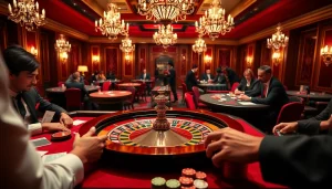Experience the thrill of BDTK666 at a luxurious casino with poker and roulette action.