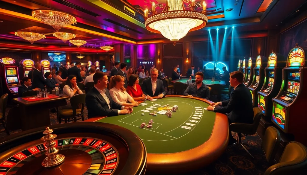 Caffolding Bolton showcased with vibrant casino energy through an exciting poker game and roulette action.