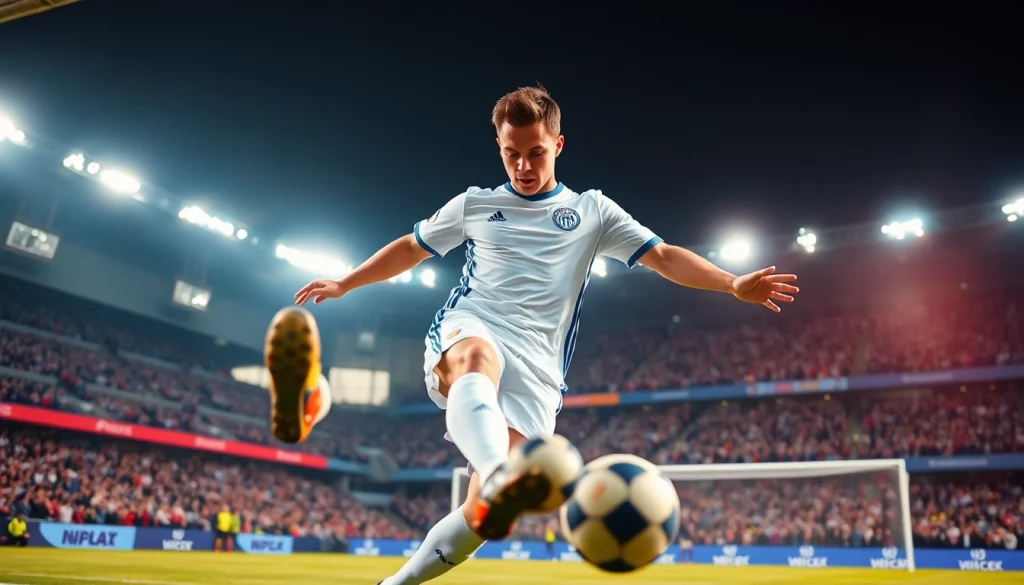 แสดงการเตะฟุตบอลของเรอัลมาดริดในสนามกีฬาที่มีแฟนบอลจำนวนมาก