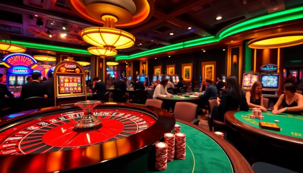 Engaged players at a table showcasing the excitement of MMOO casino gaming.