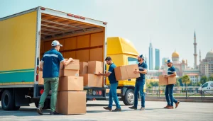 Professional Packers Movers Islamabad team efficiently packing furniture for relocation services.