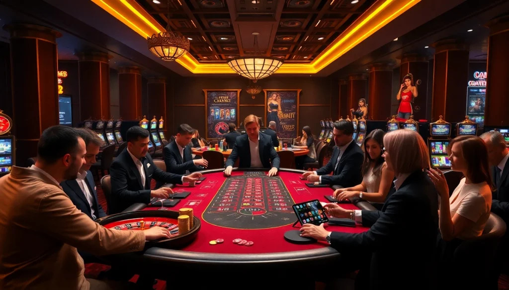 Experience thrilling gameplay at nova88 with vibrant casino tables and slot machines.