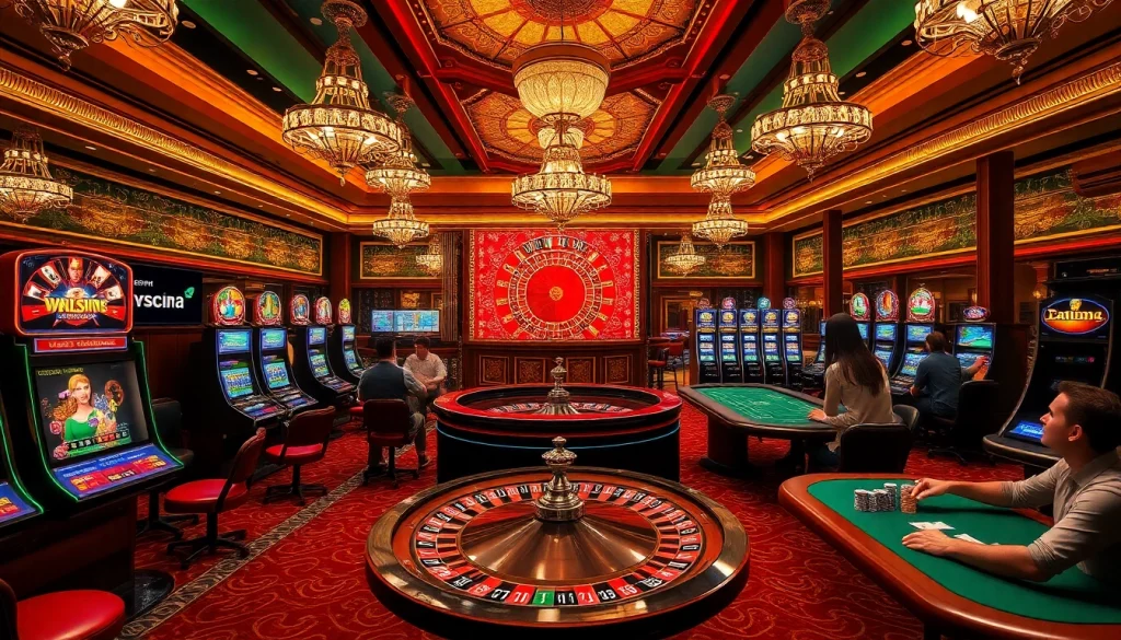 Players engaged in thrilling games at a casino, showcasing hidden wiki links amidst the excitement.
