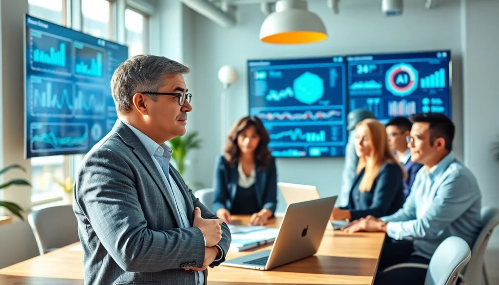 Consulenza ai per strategie di business innovative con esperti in un ambiente moderno.