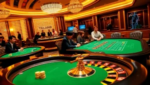 Experience the thrill of gaming at TG88 Casino with vibrant tables and engaged players.