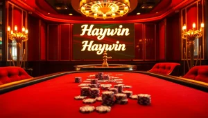 Experience Haywin's thrilling luxury at the poker table with high-stakes chips and vibrant roulette.
