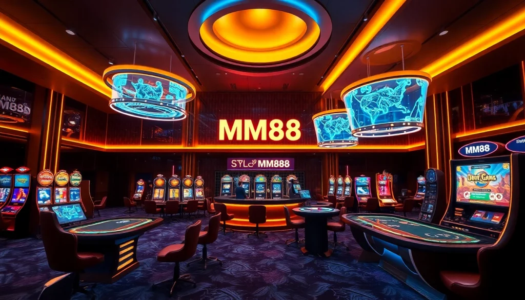 MM88 online gaming environment showcasing luxurious casino features and innovative technology.