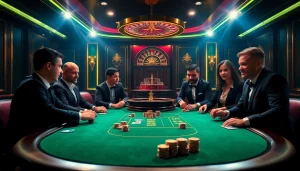 Players strategically betting at a luxurious poker table, highlighting the excitement of gambling and the allure of https://ecogreenbuilders.in/contact/.