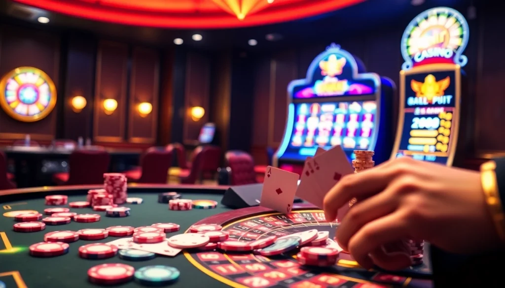 Experience thrilling gameplay at 23win with luxurious casino elements and vibrant betting action.