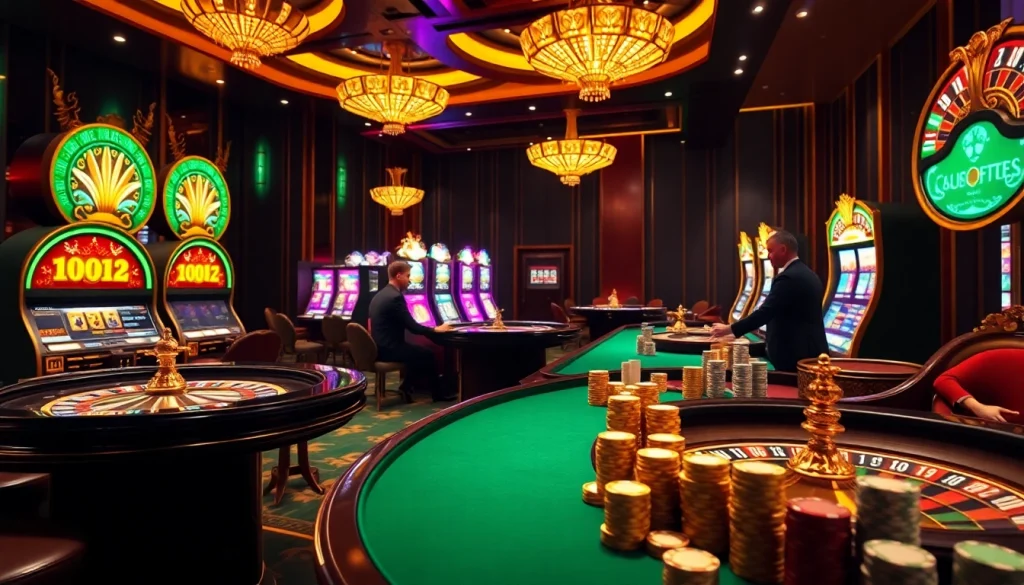 Nohu90 offers thrilling online gambling experiences with vibrant roulette wheels and elegant casino tables.