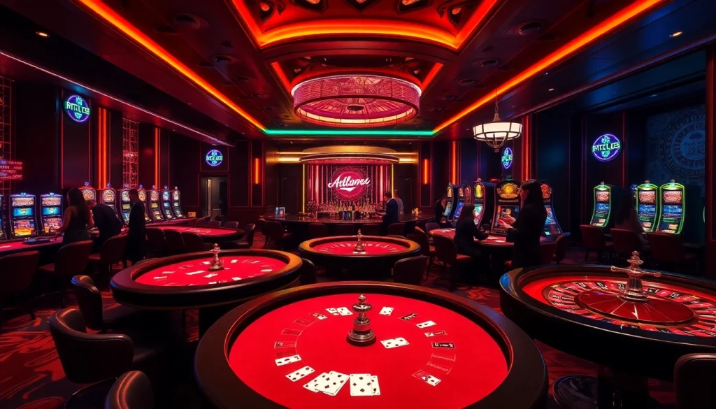 Experience the thrill of high-stakes gaming at hitclub with captivating casino tables and colorful slot machines.