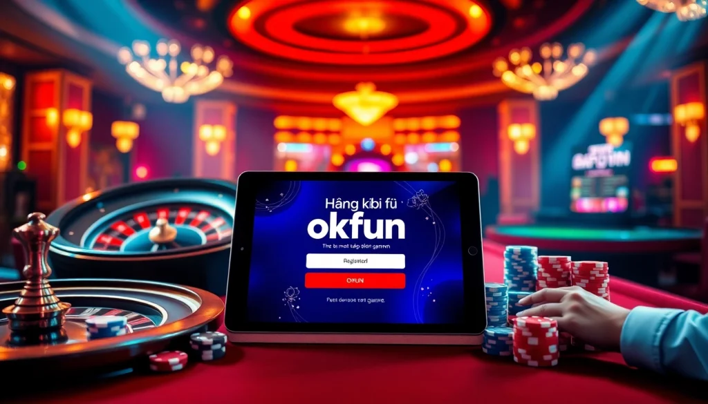 Register for OKFUN and enjoy thrilling casino games and promotions with a vibrant interface.