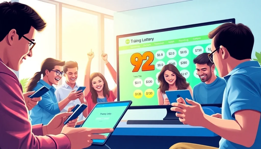 Experience the excitement of Trang chủ 92lottery with users engaging in online lottery activities.