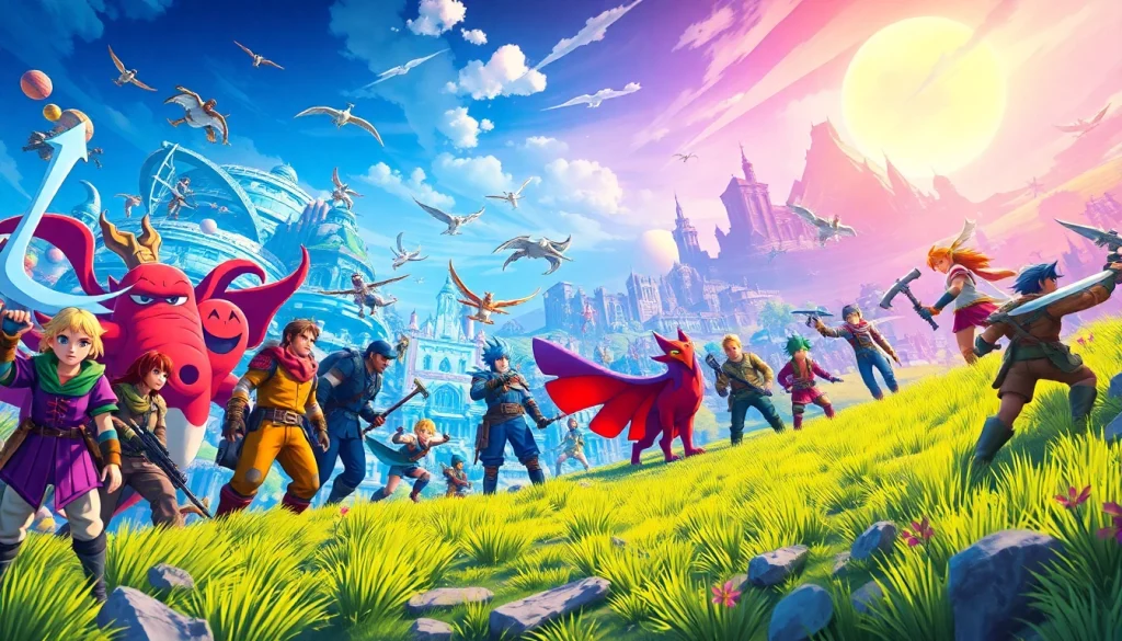 Explore diverse video game characters in game reviews 2026 showcasing vibrant graphics and engaging landscapes.