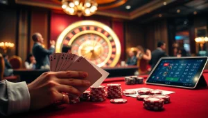 Experience high-stakes excitement at thabethome com with a vibrant poker scene capturing casino thrills.
