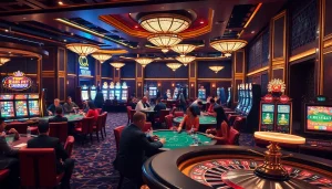 Players immerse in a thrilling round of poker at https://58win4b.net/ casino table, highlighting excitement.