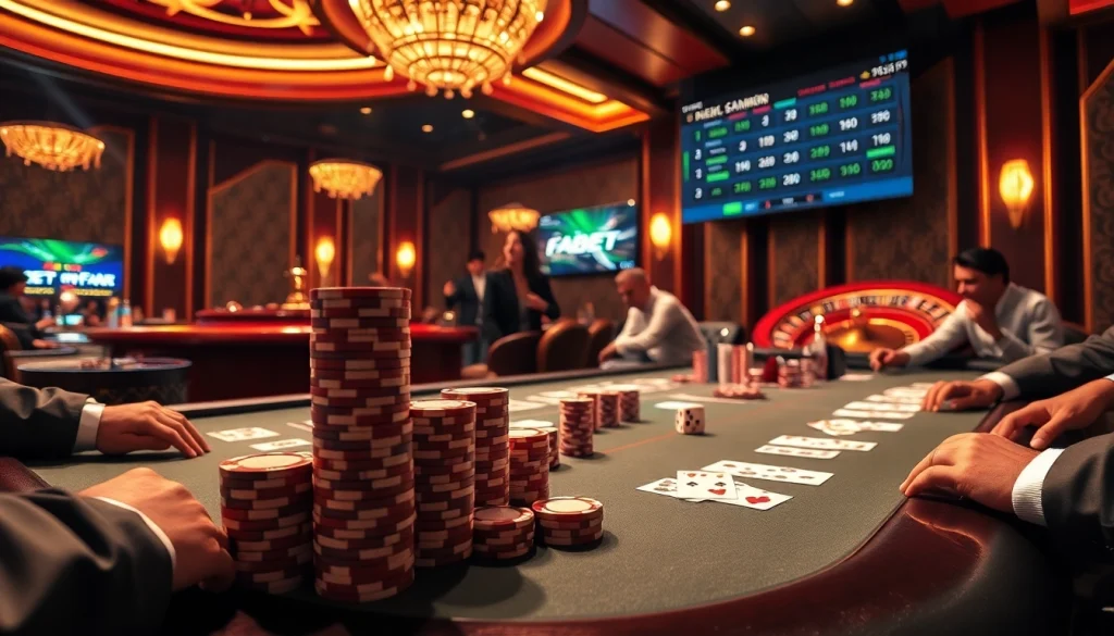 Elevate your gaming experience with fabet.br.com at a luxurious poker table.