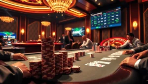 Elevate your gaming experience with fabet.br.com at a luxurious poker table.