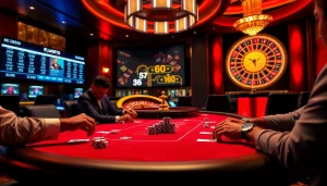 Engage in thrilling poker action at mb66.nyc with luxurious casino elements and vibrant energy.