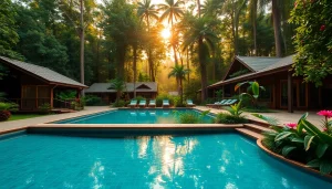 Dandeli Resorts booking at a luxurious resort surrounded by lush greenery and tranquil ambiance.