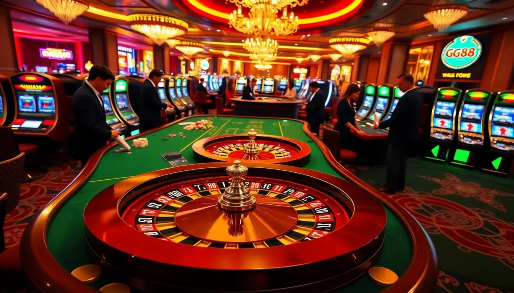 Experience the thrill of winning with gg88 at an elegant casino gaming table.