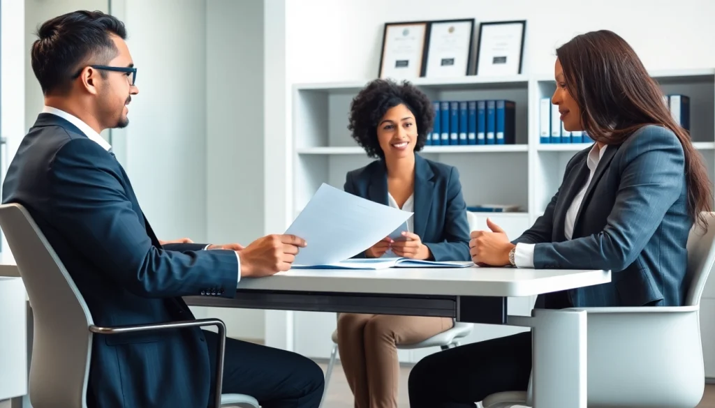 Trusted immigration lawyer in Melbourne consulting with clients.