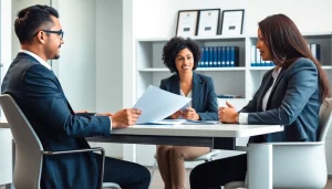 Trusted immigration lawyer in Melbourne consulting with clients.