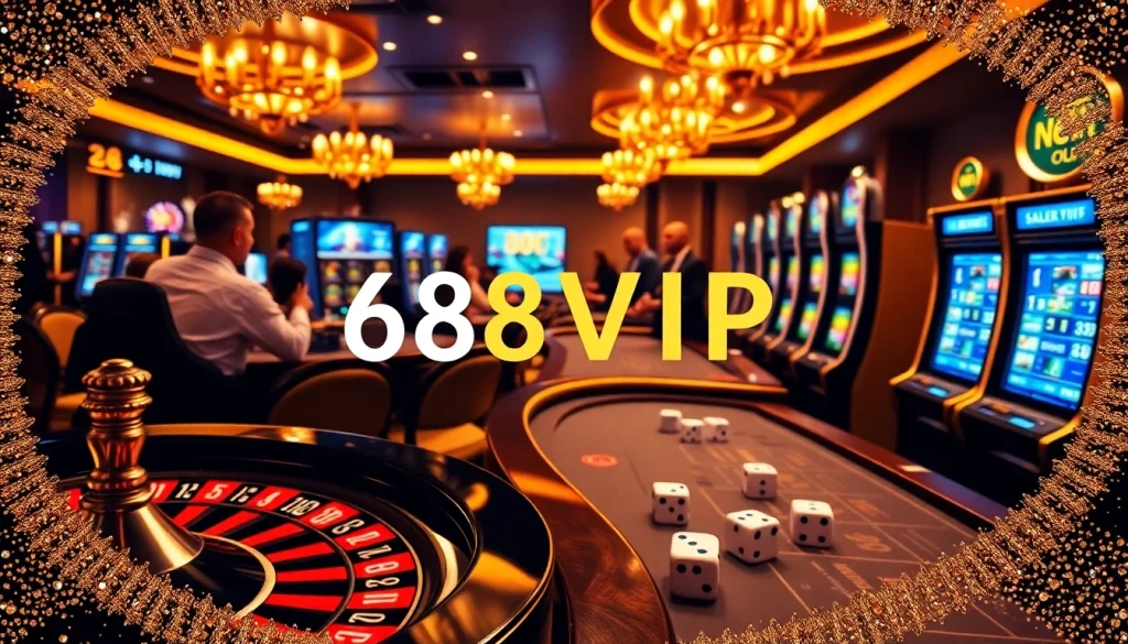 Engaging gamblers at 68VIP casino with exciting games and luxurious atmosphere.