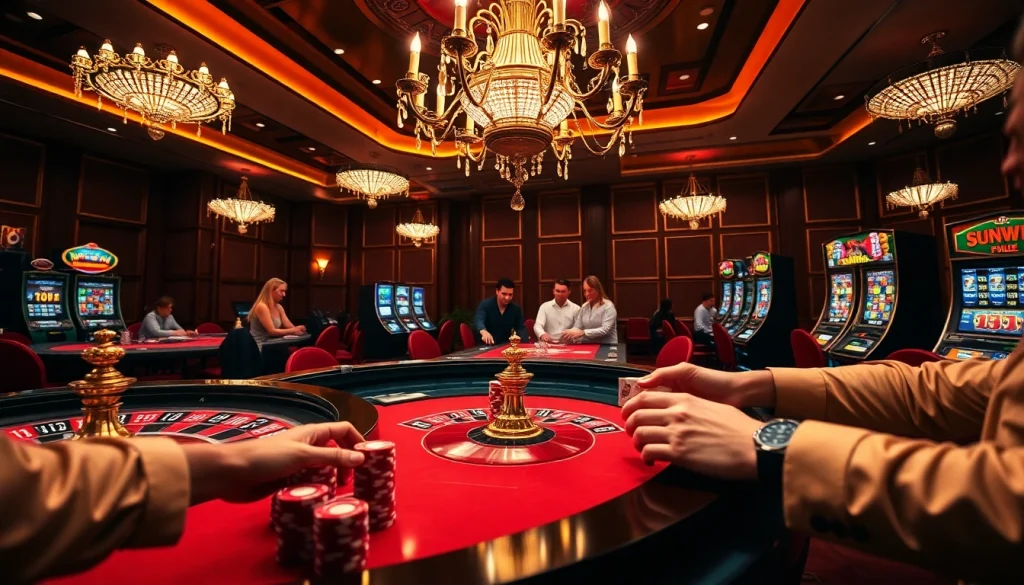 Experience the excitement of SUNWIN casino gaming with vibrant tables and elite players.